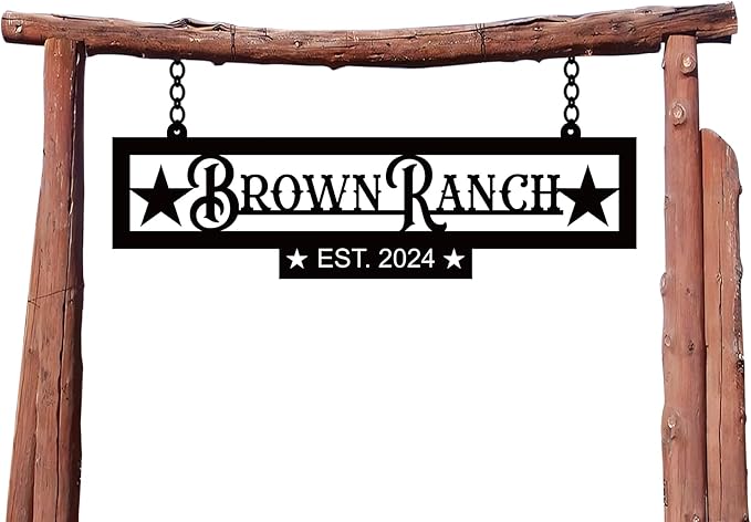 Custom Metal Family Name Farmhouse Sign, Last Name Sign for Farm, Farm Address Sign, Ranch or Farm Signs Indoor Outdoor Personalized, Farmhouse Signs Wall Decor, Farm Sign,