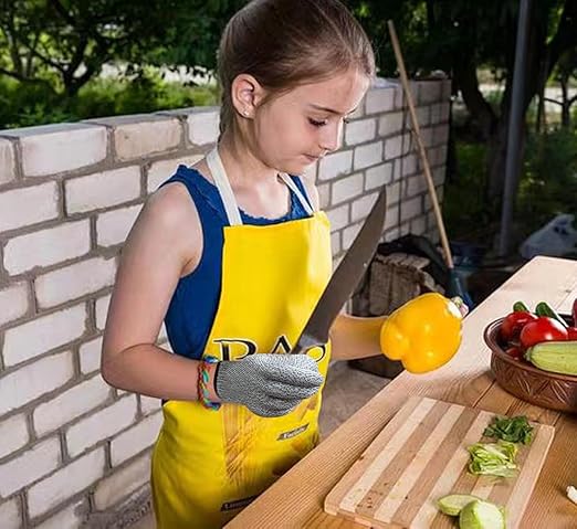 2 Pairs Cut Resistant Gloves for Kids 4-6 Years, Level 5 Protection Cutting Gloves Food Grade for Cooking, Whittling, Wood Carving, Gardening and DIY(Violet-XXXS)