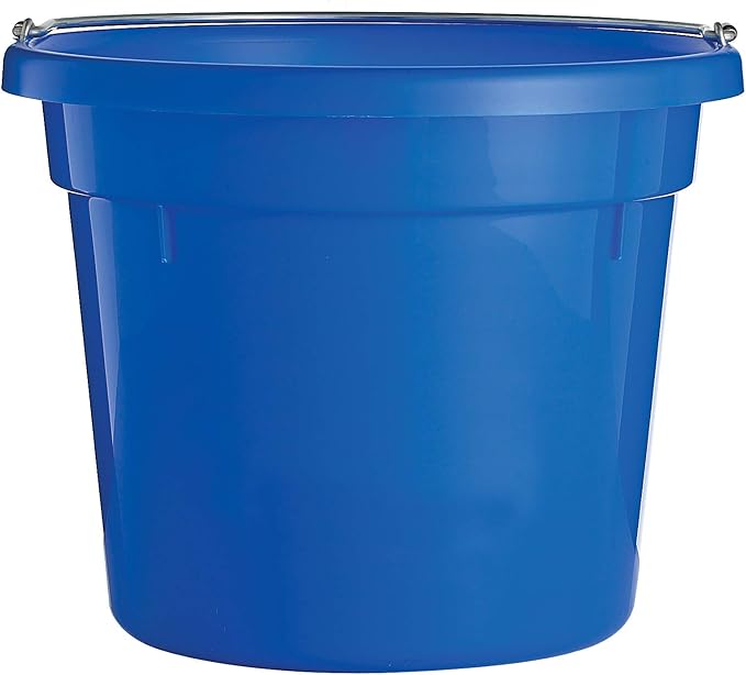 Little Giant® Round Plastic Utility Bucket | Durable & Versatile Feeder Bucket with Handles | 10 Quarts | Blue