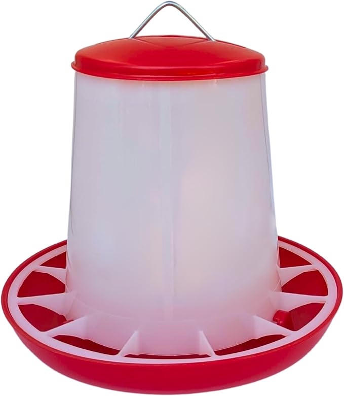 Chicken Waterer and Feeder Set | 3/4 Gallon Poultry Drinker and 5 Pound Chicken Feeder Combo | for Chickens, Ducks, Turkeys, Ducklings, Quail, Baby Chicks and More