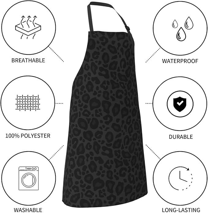 Perinsto Waterproof Apron With 2 Pockets Kitchen Chef Aprons Bibs For Cooking Baking Painting Gardening Grooming