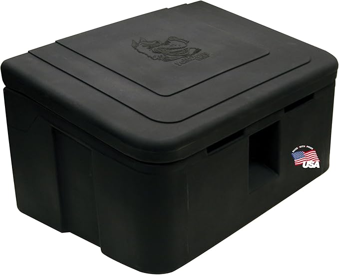 Buyers Products 9031105 Heavy Duty Poly Storage Bin, 35 Gallon Capacity, Multi Purpose Storage Bin for Salt, Feed, Seed & More, Corrosion Free Construction