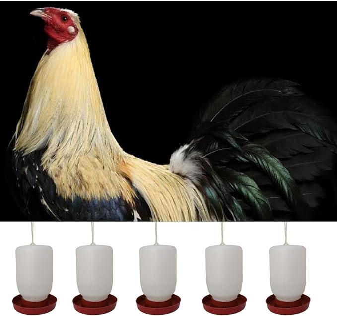 Plastic hanging waterer, 135 Oz. Chicken, pigeon, bird, rabbit, hamster, guinea pig, small pets.