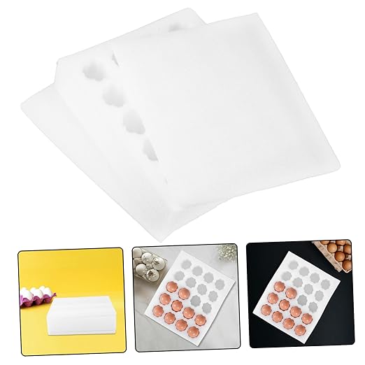 IMIKEYA Shatterproof Egg Carrier Portable Egg Storage for Countertop Refrigerator Foam Tray Soundproofing Reusable Holder for Camping Farm