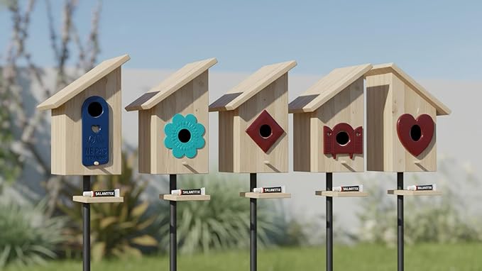 5 Pk 1.5" Metal Bird House Predator Guards -1-1/2" Hole Sizes - Excludes Different Bird Species - Protects The Entry Hole