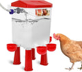 Lilyang Automatic Chicken Waterer 2 Gallon | Float-Control Auto Waterer, Hanging/Standing Design, Connect to 3/4'' Faucet & Hose, Effortless Hydration Solution for Backyard Coop & Small Farm