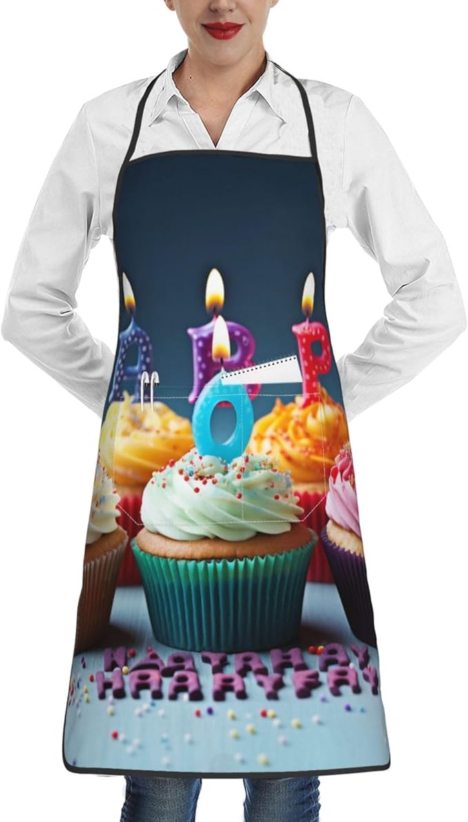 Cute Colorful Dog Paw Printed Unisex Bib Aprons BBQ Cooking Kitchen Aprons for Women Men Chef