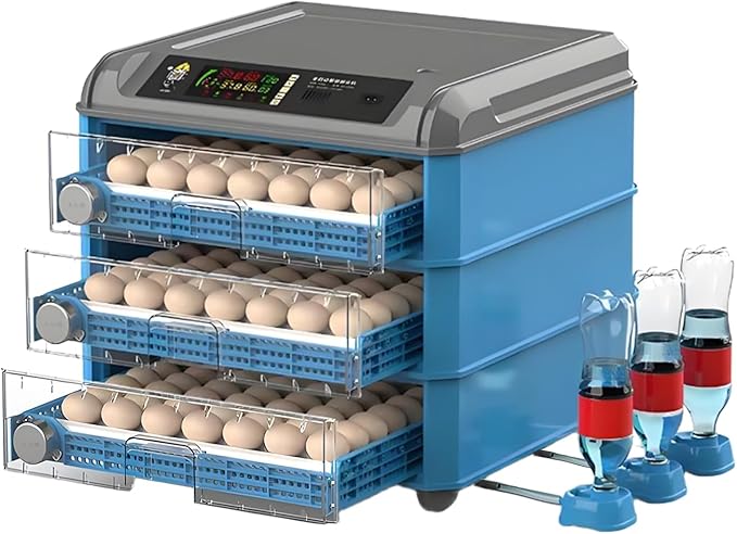 Egg Incubator - Automatic Turning, Humidity Control, Digital Display, for Hatching Chicken, Duck, Quail Eggs, Adjustable Capacity