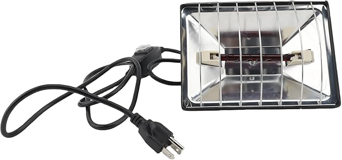 Chicken Brooder Heater for Chicks Coop with 2 Heat Lamps, 250W Hen Chick Warmer with Adjustable Height & Temperature, 6ft Cord, Aluminum Alloy Lamp Shade for Chicks Ducks Livestock Indoor