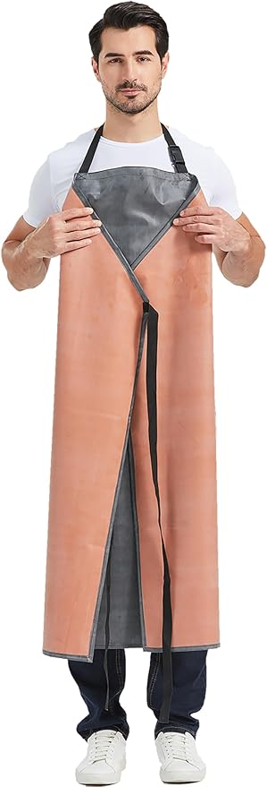 Nanxson Thick Rubber Waterproof Apron，Chemical Resistant，Heavy Duty Apron Adjustable for Dishwashing, Gardening, Butchering