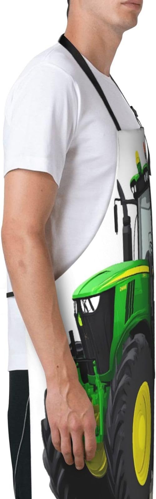 Big Farm Tractor For Waterproof Adjustable Adult Apron With Pockets For Men And Women Cooking, Painting