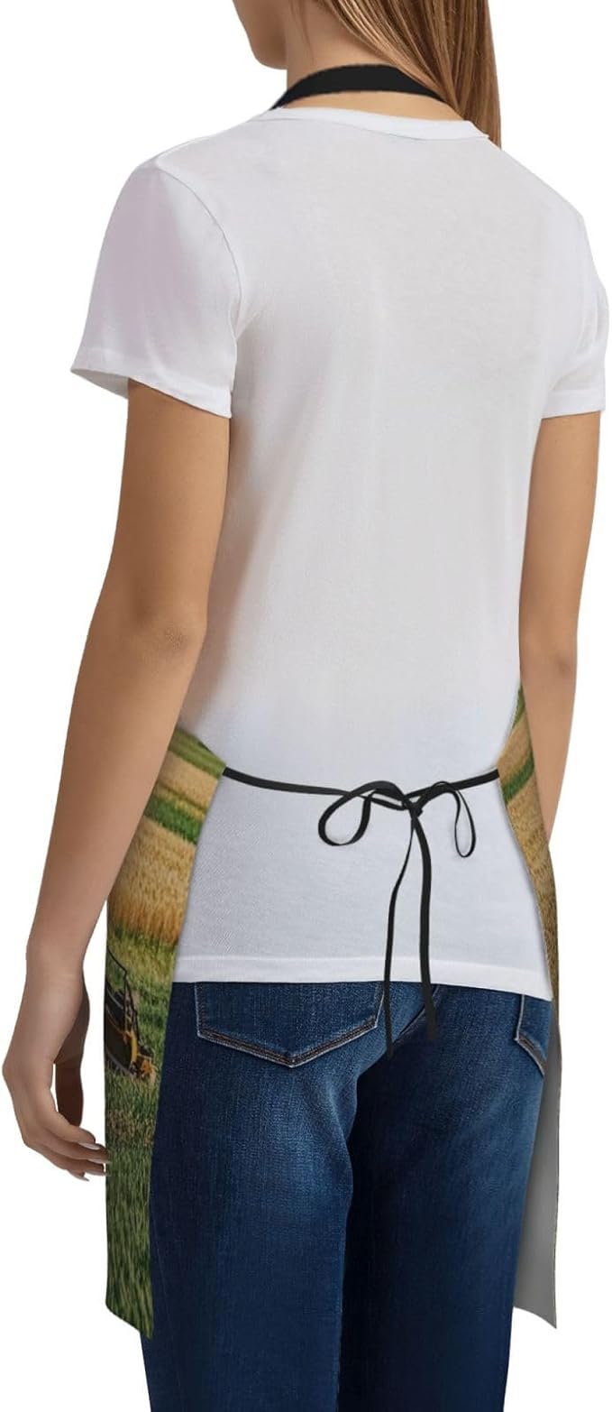 Apron for Women Men Waterproof Adjustable Bib Tractor farm Cooking Aprons Chef Bibs