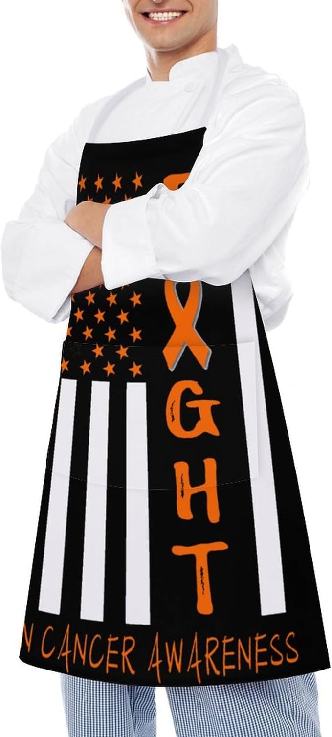 Bahamas Map Flag Apron,Waterproof Unisex Adult Aprons with Pockets Kitchen Baking Aprons