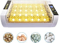 Egg Incubator Automatic Turning and Hatching Led Display 24 Digital Poultry Hatcher with Light for Chicken Duck Goose Birds Home Use