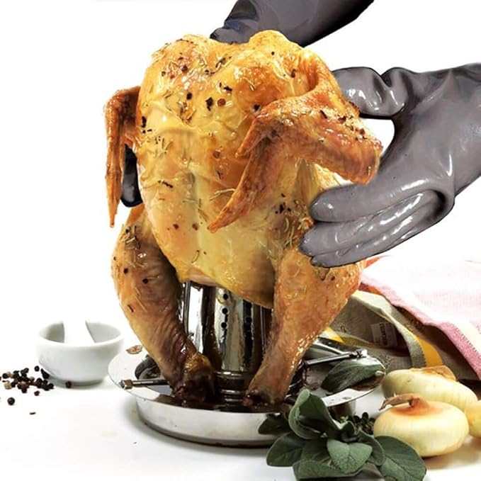 Norpro 8551 Insulated Food Gloves, 1 pair, Grey
