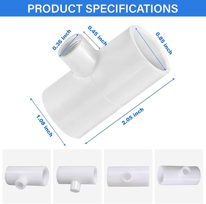 Complete Set of Piped Automatic Poultry Drinking System Accessories with PVC tee, Poultry Drinker Accessories, Chicken Drinking System Accessories.(Note: Only one tee Fitting is Included)