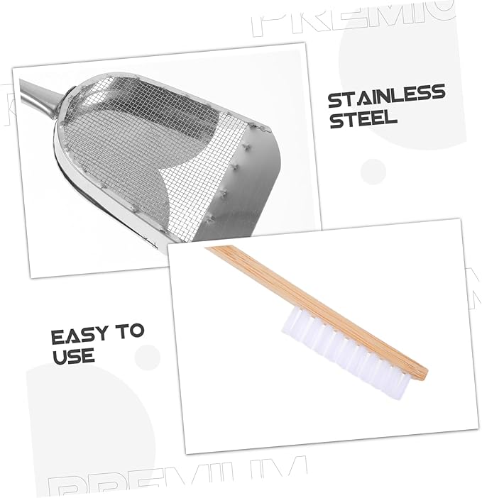2pcs Multi-Function Bird Cage Cleaning Brush Scoop Set Pet Cage Accessories Home Cleaning Brush for Birds Dogs Chickens