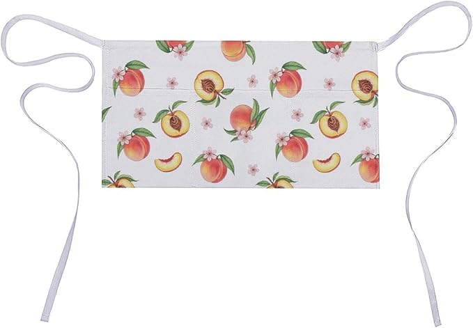 Unisex Apron for Cooking Server Waitress Half Waist Apron with 3 Pockets