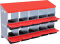 Chicken Nesting Box,Nesting Boxes for Chickens,Roll Away Nesting Boxes,10 Hole 2 Layer Hen Nest Boxes with Legs,Chicken Nesting Boxes,Easy Egg Collection,Cleanable Pull Out Hen Roosting Boxes