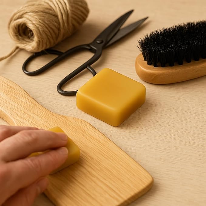 Pure Beeswax Blocks – USA Made, Beekeeper Crafted – Natural Beeswax Bar for Crafting, Woodworking, Lip Balm, Cast Iron Seasoning – Premium Quality, Eco-Friendly, Chemical-Free (4 Pack)
