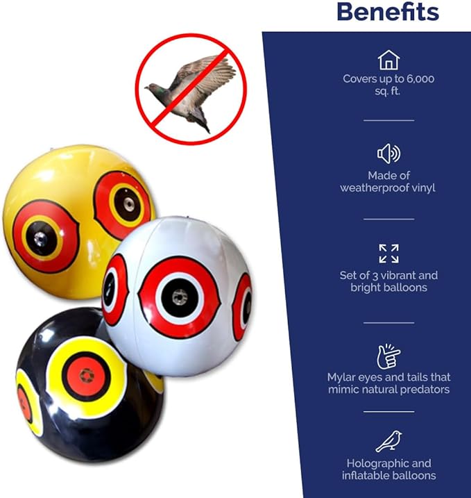 Bird-X SE-Pack Visual Decoy, 3 Count (Pack of 2), Yellow, Black, and White