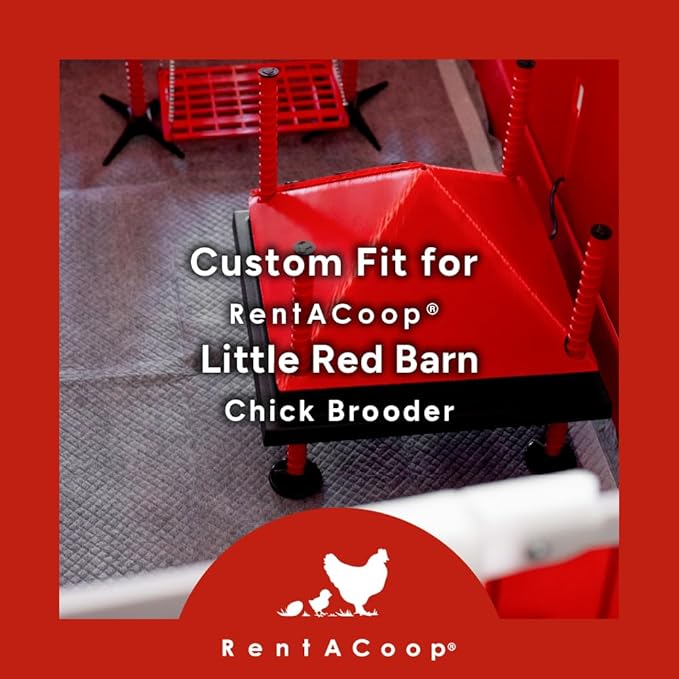 RentACoop Hatchling Liners for Little Red Barn Pack of 12 - Odor-Control Chick Brooder Pads - Absorbent, Leakproof Bedding for Baby Chicks, Ducklings, and More