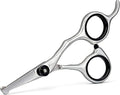 4.5 Inch Dog Grooming Scissors with Safety Round Tips, Fcysy Small Pet Hair Trimming Scissors for Face, Eyes, Ears, Nose & Paws, Professional Puppy Grooming Shears for Dogs & Cats- Black