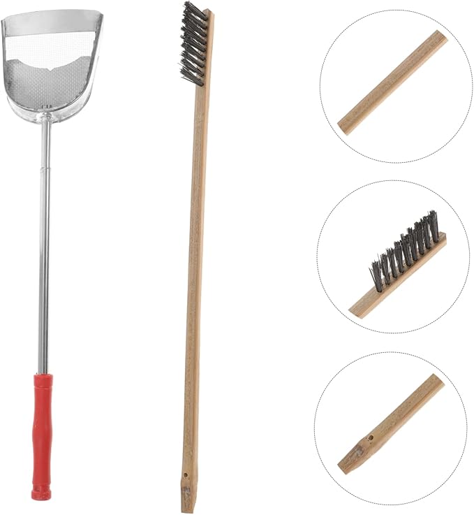 SUPVOX 2pcs Pet Bird Cage Cleaning Set Brush and Shovel Tools for Parrots and Birds Efficient Cleaning Supplies for Maintaining Environments