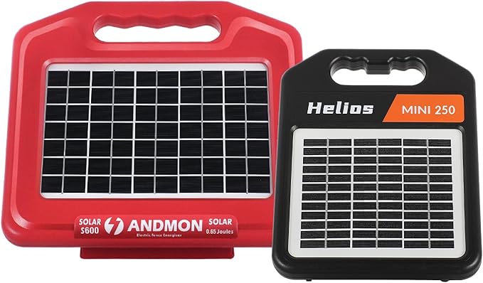 Solar Electric Fence Set: S600 + MINI250 Solar Electric Fence Charger, 0.53Joule & 0.18Joule for Versatile Protection