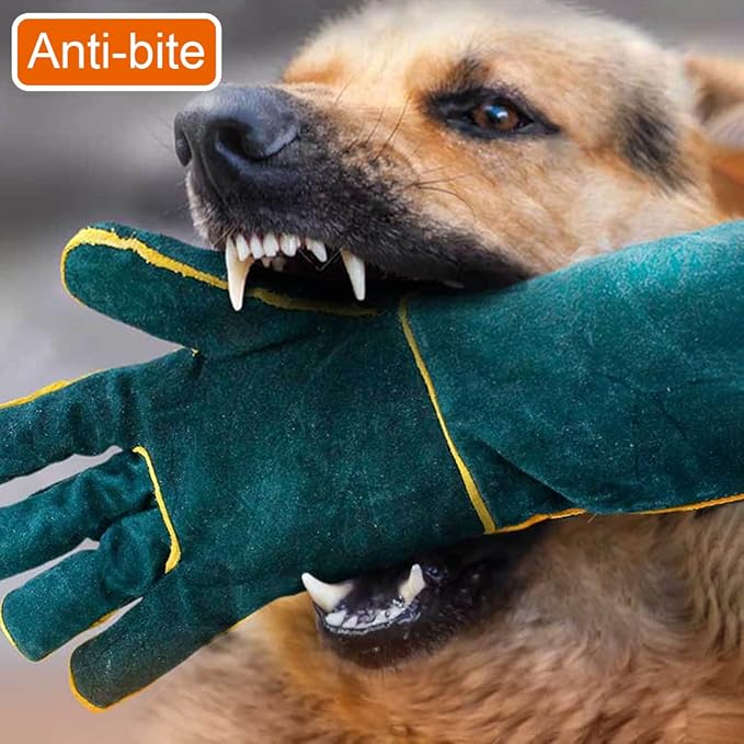 Hamiledyi Animal Handling Gloves 23.6in Bite Proof Anti-Scratch Protection Gloves Pet Grooming/Nursing/Wildlife Rescue Safety Work Gloves for Reptile Snake Iguana Cat Dog Falcon