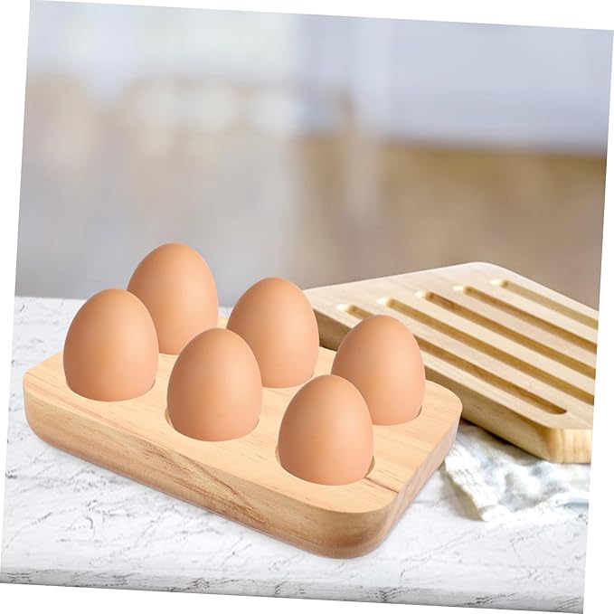 Wooden Egg Holder Rustic Kitchen Countertop Egg Tray for Use Durable Material for Daily Egg Storage Decoration Housewarming present
