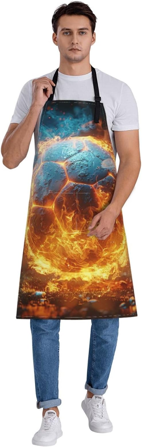 Kitchen Aprons for Men Women Waterproof Apron with 2 Pockets Cool Steampunk Gears Apron Adjustable Bib Aprons