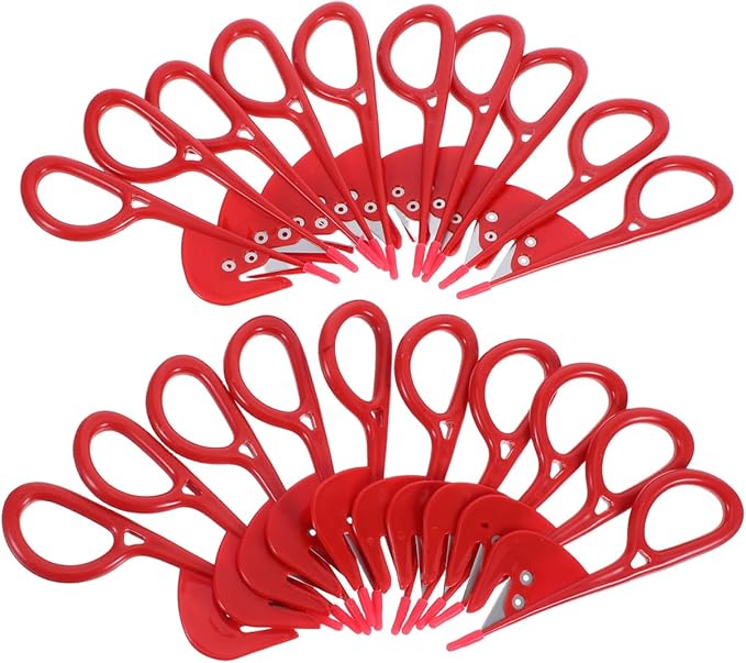 20PCS Poultry Intestine Knife Set Stainless Steel Intestine Opening Tool with ABS Handle for Efficient Poultry Evisceration Chicken Gutting and Cleaning Tool for Farm Backyard Chicken Processing Kitc