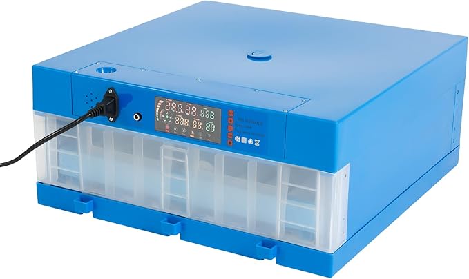 64 Chicken Egg Incubator, Automatic Digital Poultry Egg Incubator, Mini Smart Egg Incubator, Automatic Egg Rotation and Temperature and Humidity Control, for Chicken/Duck/Goose/Pigeon/Quail