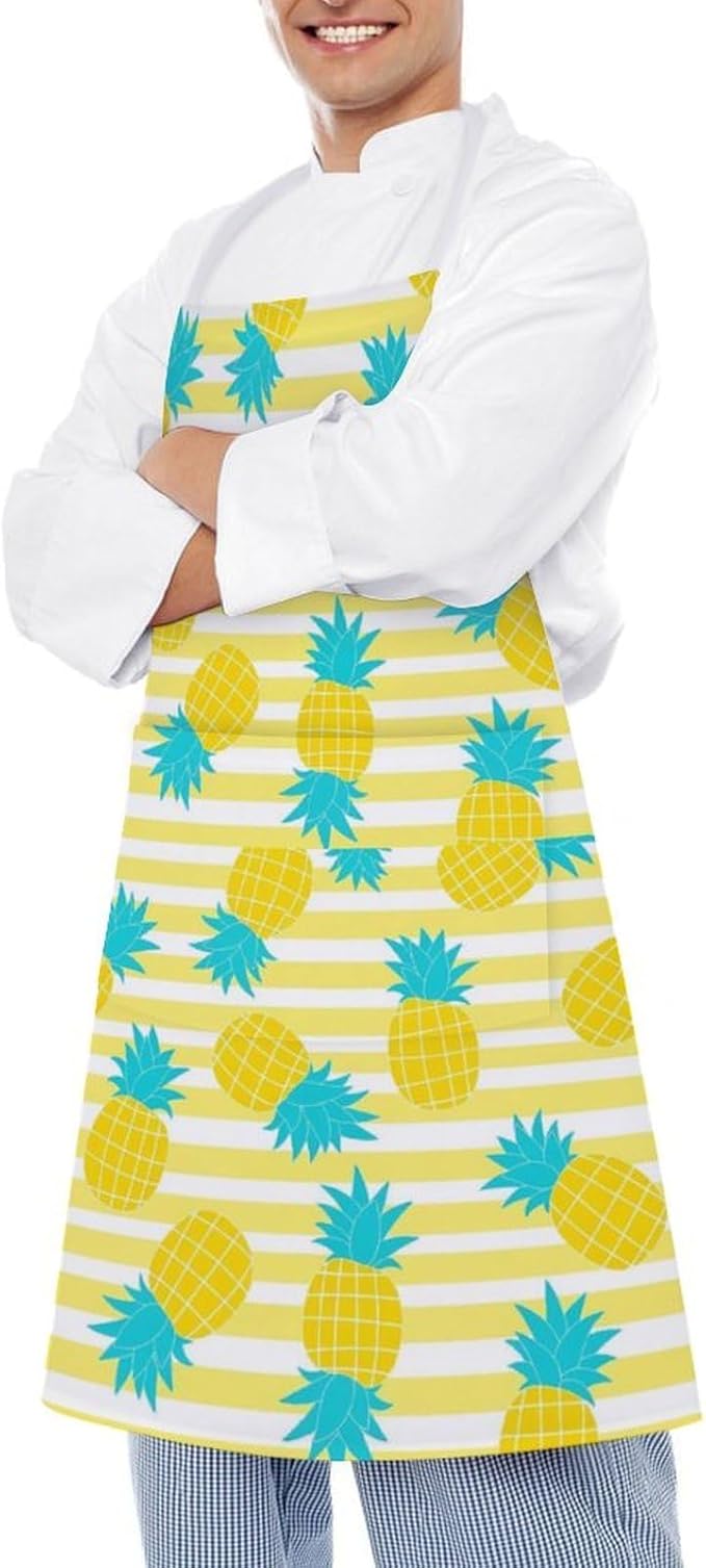 Chef Bib Apron for Restaurant, Anti-Stain with Pocket Adjustable, Cooking Dishwashing Lab Use