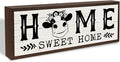 Home Sweet Home Sign, Front Door Porch Decor, Entryway Decors, Framed Wooden Wall Plaque, Modern Farmhouse Wall Decor for Living Room, Housewarming Gift 9.5x3.1x1 inches