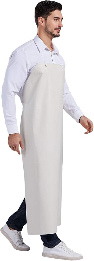 Nanxson Thick Rubber Waterproof Apron，Chemical Resistant，Heavy Duty Apron Adjustable for Dishwashing, Gardening, Butchering