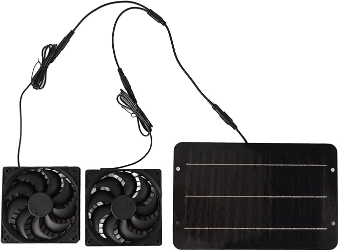 Solar Powered Fan Kits, Solar Fan for Chicken Coop Greenhouse Dog House Shed Exhaust Cooling Ventilation