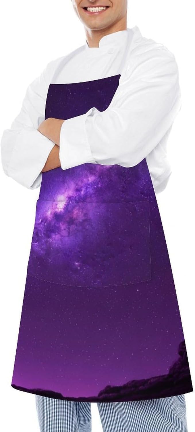 Chef Bib Apron for Restaurant, Anti-Stain with Pocket Adjustable, Cooking Dishwashing Lab Use
