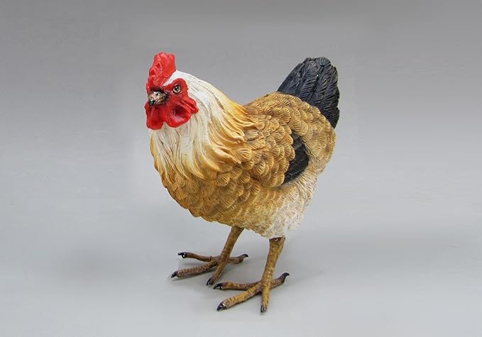 The Bridge Collection Rustic Farmhouse Rooster Figurine - Decorative Chicken Statue for Country Kitchen, Barnyard Themed Home Décor, and Farmhouse Accents