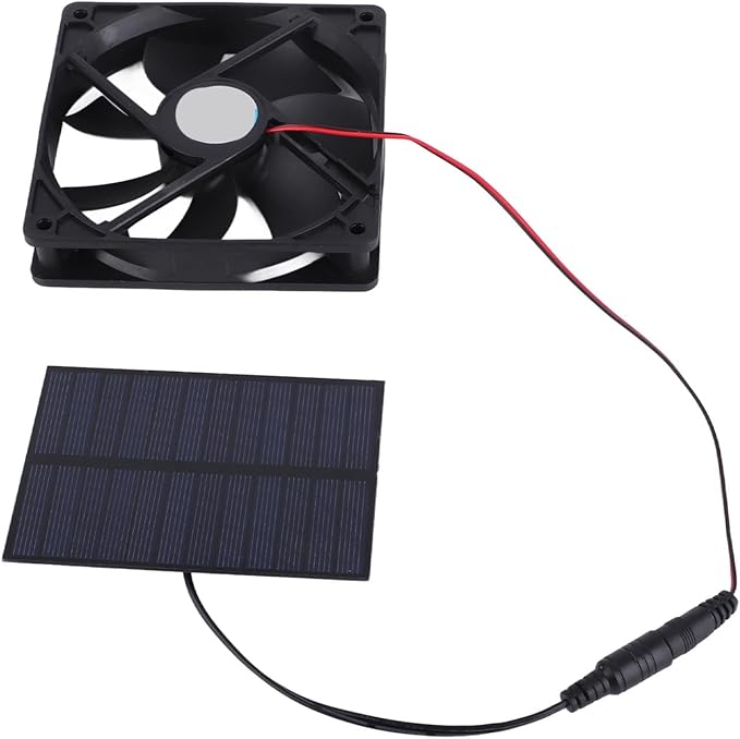 Solar Panel Fan Professional Solar Powered Exhaust Fan Kit Household Ventilation Fans Kit for Chicken Coops Greenhouses Sheds Pet Houses 3W Use