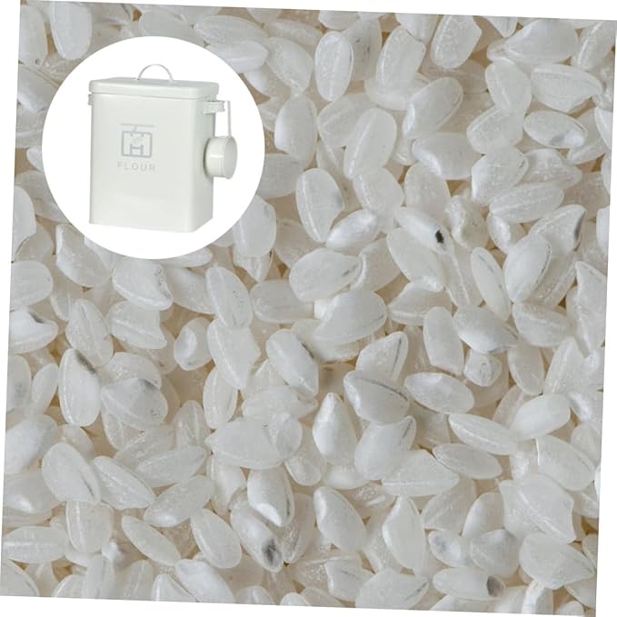 Household Rice Bucket Airtight Multi-function Flour Storage Container Iron Grain Bin for Kitchen Pantry Sealed Food Storage Box for Rice Soybeans and Cereals with Comfortable Grip