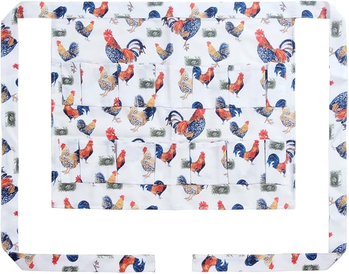 Sefiron Chicken Egg Collecting Apron,12 Deep Pockets for Hense,Duck,Goose Eggs