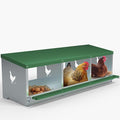 Chicken Nesting Boxes, 3 Hole Nesting Box for Laying Eggs, Heavy Duty Metal Nest Boxes for Chicken and Poultry to Collect Eggs, Chicken Laying Boxes Hens Chicken Coop Box