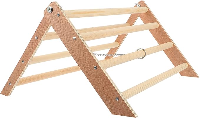 Balacoo Tree Holder Stand Chicken Perch Wood Stand Roosting Bar Parrot Bird Rack Chicken Pet Toy Frame Holder for Hens Bird Parrot Hens Macaw Brown Small Toys