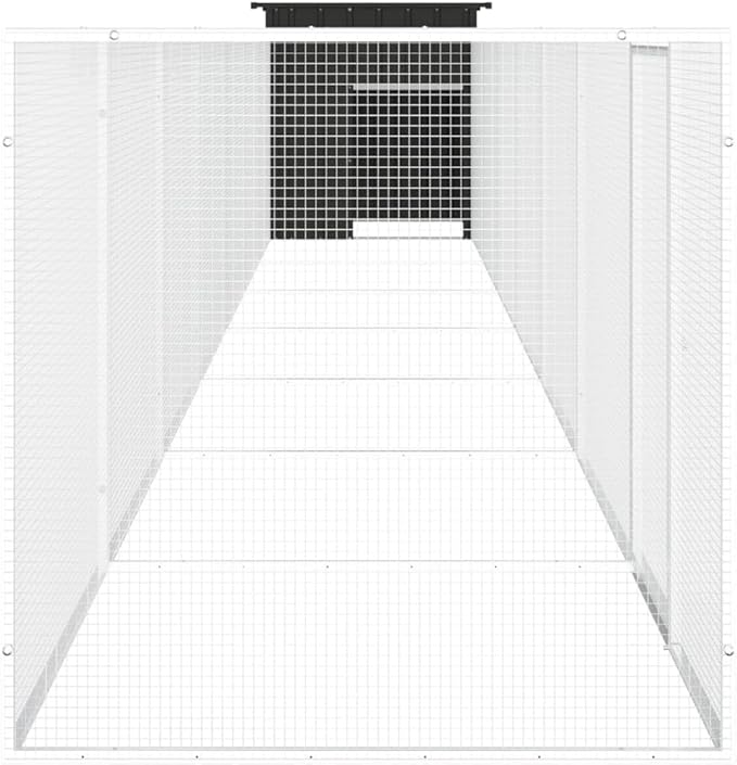 Large Outdoor Chicken Cage, Galvanized Steel Animal Pen for Poultry, Ducks, and Rabbits, Secure Walk-in Enclosure with Anthracite Finish, 315 Inch