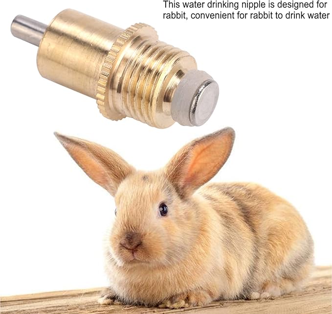 Watris Veiyi 20PCS Water Feeder for Poultry Pig Goat, Automatic Nipple Drinker, Leakproof Rodents Drinking Equipment, Metal Nipple Waterer for Farm Animal
