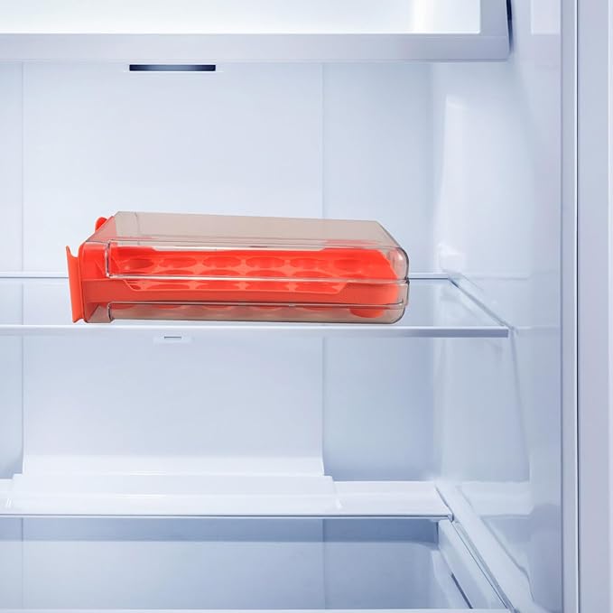 Stackable Plastic Egg Storage Box Single Layer Egg Organizer Drawer for Refrigerator Fridge Space-saving Food Storage Case