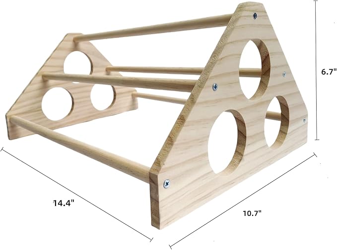 Large Wooden Pine Chick Perch Roosting Bar for Baby Chicks Brooder Coop, Chicken Training Toy Stand