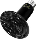 Simple Deluxe Ceramic Heat Emitter 150W Reptile Heat Lamp Bulb No Light Emitting Brooder Coop Heater for Amphibian Pet Snake Turtle & Incubating Chicken, No Harm, Color Black, 1 Pack